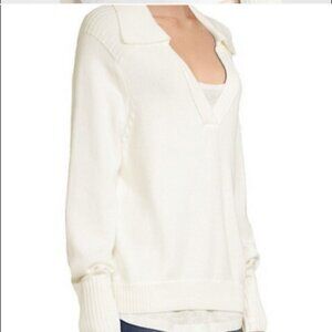 Brochu Walker Tusk White Cream Rainer Layered Looker Sweater